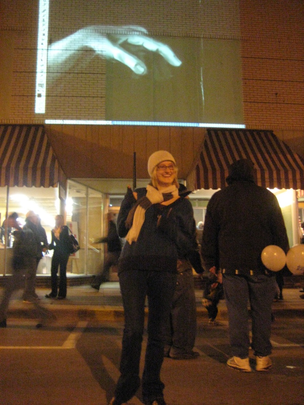 Photos 'Shine' Live Public Projection Exhibit at Muscatine Holiday