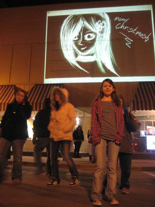 Photos 'Shine' Live Public Projection Exhibit at Muscatine Holiday